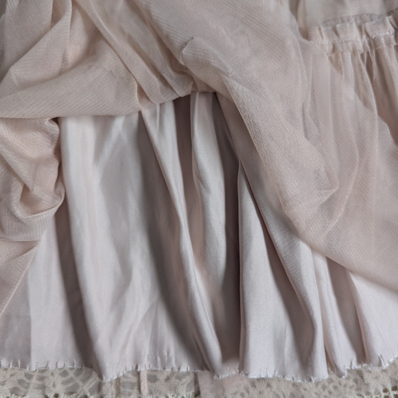 FOREVER 21 CONTEMPORARY Layered Tulle Midi Skirt Baby Pink L - Picture 10 of 13